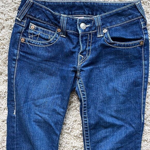 True Religion RN#112790 Low Rise Strait Leg Jeans size 28 - Picture 7 of 16